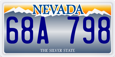 NV license plate 68A798