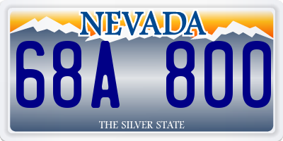 NV license plate 68A800