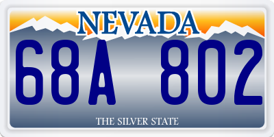 NV license plate 68A802