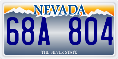 NV license plate 68A804
