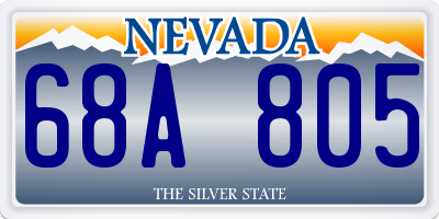 NV license plate 68A805