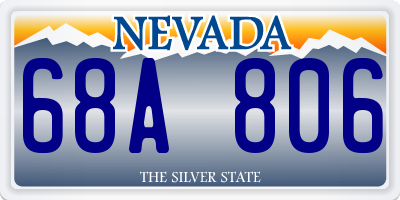 NV license plate 68A806