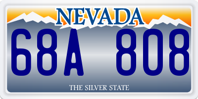 NV license plate 68A808