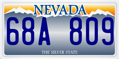 NV license plate 68A809