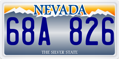 NV license plate 68A826
