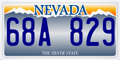 NV license plate 68A829