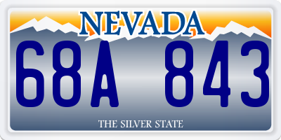 NV license plate 68A843