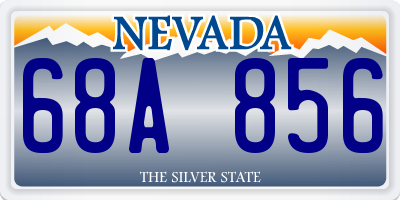 NV license plate 68A856