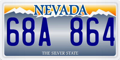 NV license plate 68A864