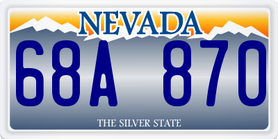 NV license plate 68A870