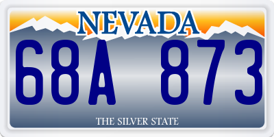 NV license plate 68A873