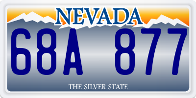 NV license plate 68A877