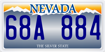 NV license plate 68A884