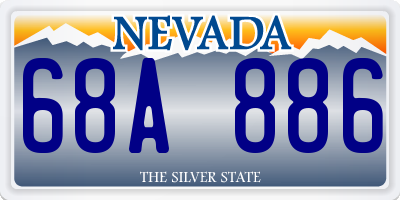 NV license plate 68A886
