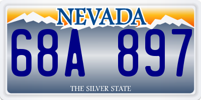 NV license plate 68A897