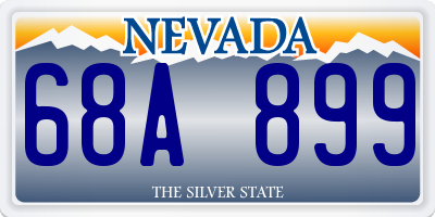 NV license plate 68A899