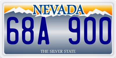 NV license plate 68A900