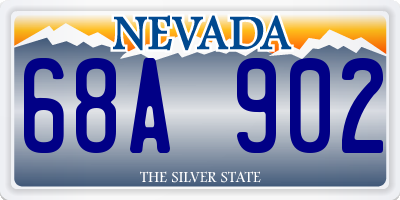 NV license plate 68A902