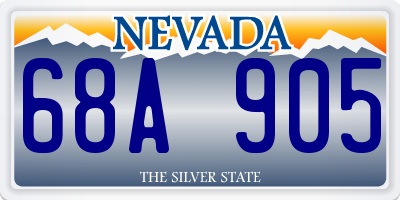 NV license plate 68A905