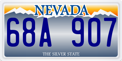 NV license plate 68A907