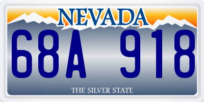 NV license plate 68A918