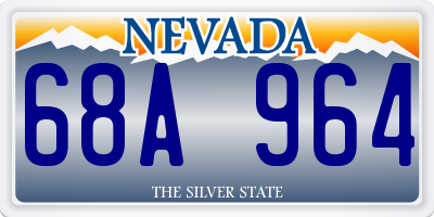 NV license plate 68A964