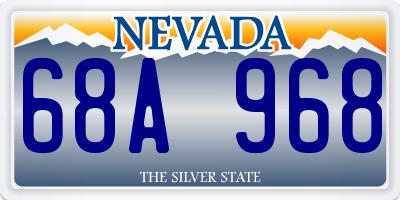 NV license plate 68A968