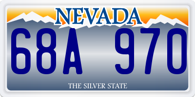 NV license plate 68A970