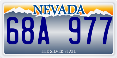 NV license plate 68A977