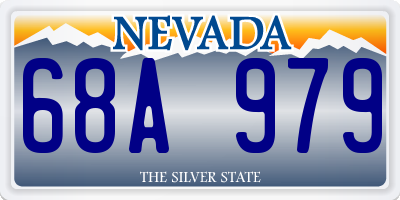 NV license plate 68A979