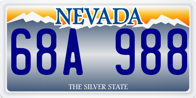 NV license plate 68A988