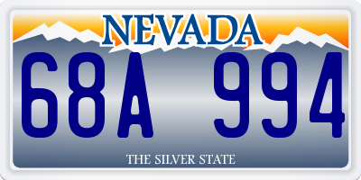 NV license plate 68A994