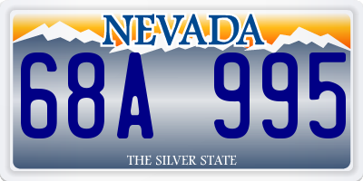 NV license plate 68A995