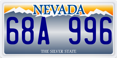 NV license plate 68A996