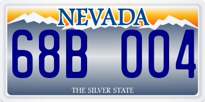 NV license plate 68B004