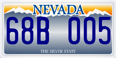 NV license plate 68B005