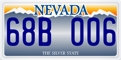 NV license plate 68B006