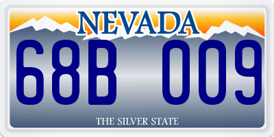 NV license plate 68B009