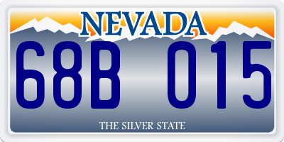 NV license plate 68B015