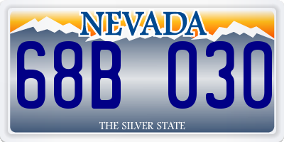 NV license plate 68B030