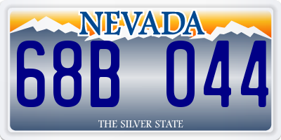 NV license plate 68B044