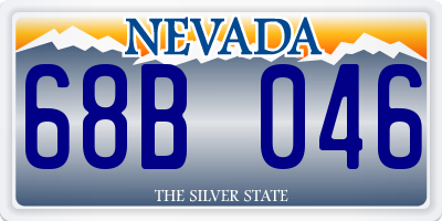NV license plate 68B046