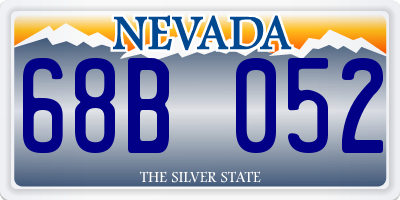 NV license plate 68B052