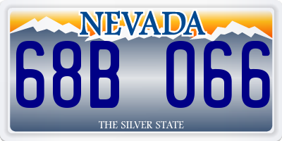 NV license plate 68B066