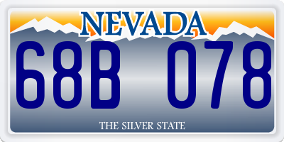 NV license plate 68B078