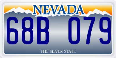 NV license plate 68B079
