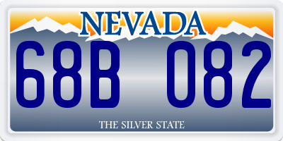 NV license plate 68B082