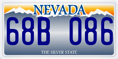NV license plate 68B086