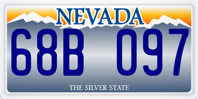 NV license plate 68B097