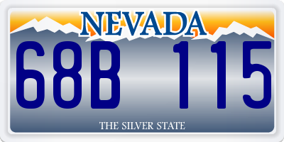 NV license plate 68B115